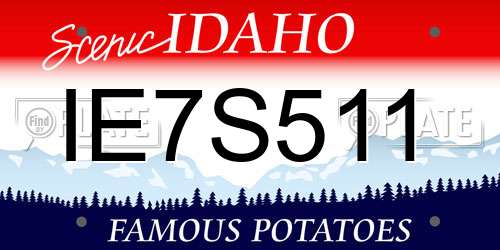 IE7S511 Idaho License Plate