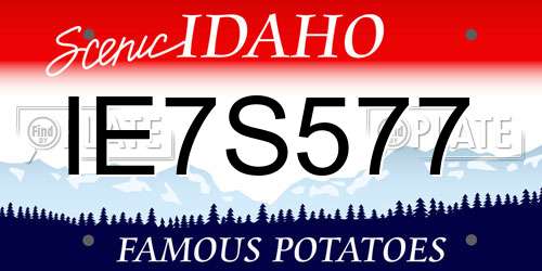 IE7S577 Idaho License Plate