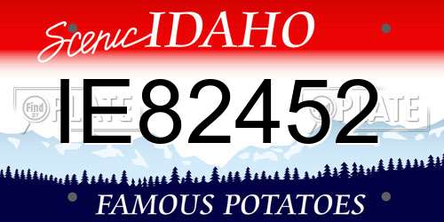 IE82452 Idaho License Plate