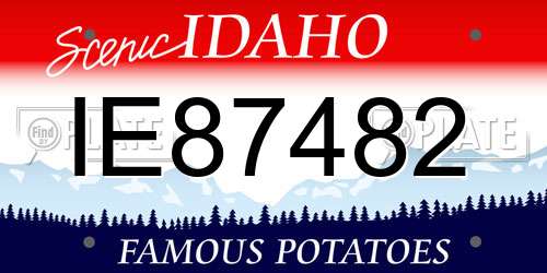 IE87482 Idaho License Plate