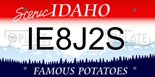 IE8J2S Idaho License Plate