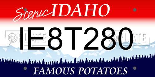 IE8T280 Idaho License Plate