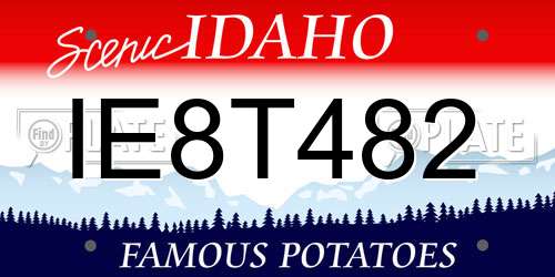 IE8T482 Idaho License Plate