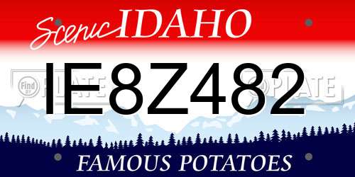 IE8Z482 Idaho License Plate