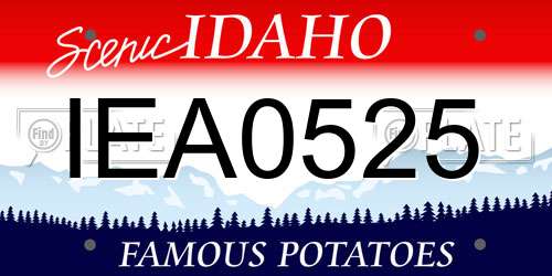 IEA0525 Idaho License Plate