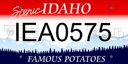 IEA0575 Idaho License Plate