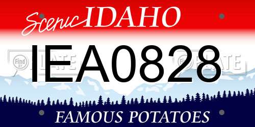 IEA0828 Idaho License Plate