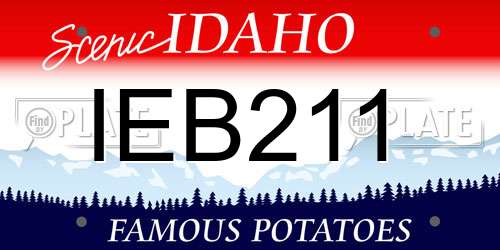 IEB211 Idaho License Plate
