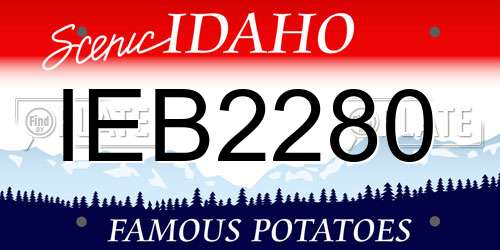 IEB2280 Idaho License Plate