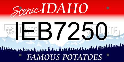 IEB7250 Idaho License Plate