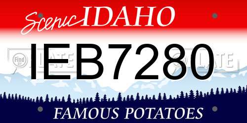 IEB7280 Idaho License Plate