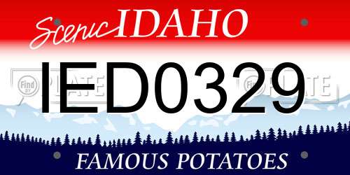 IED0329 Idaho License Plate
