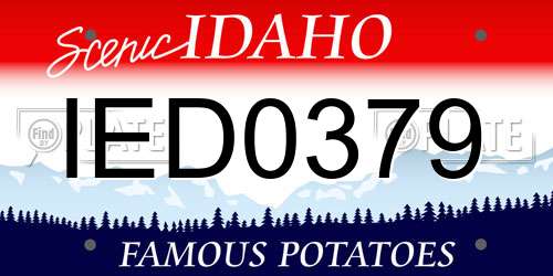 IED0379 Idaho License Plate