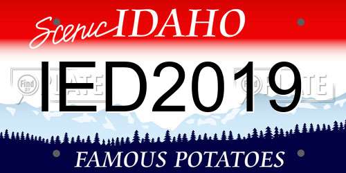 IED2019 Idaho License Plate