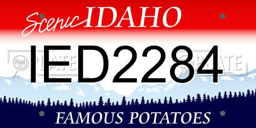IED2284 Idaho License Plate