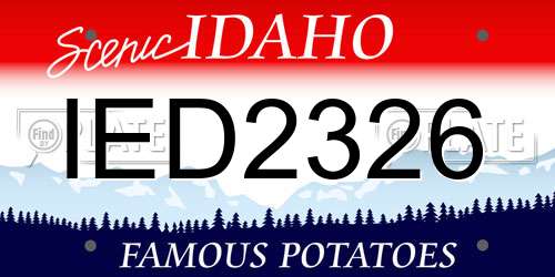 IED2326 Idaho License Plate