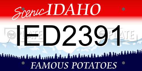 IED2391 Idaho License Plate