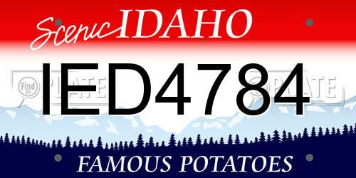 IED4784 Idaho License Plate