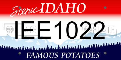 IEE1022 Idaho License Plate