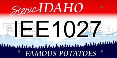 IEE1027 Idaho License Plate