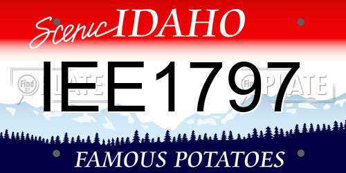 IEE1797 Idaho License Plate