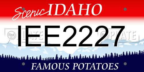 IEE2227 Idaho License Plate
