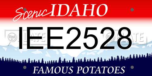 IEE2528 Idaho License Plate