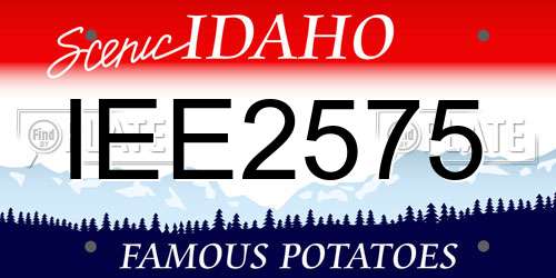 IEE2575 Idaho License Plate