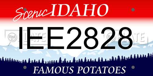 IEE2828 Idaho License Plate