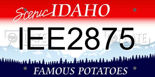 IEE2875 Idaho License Plate