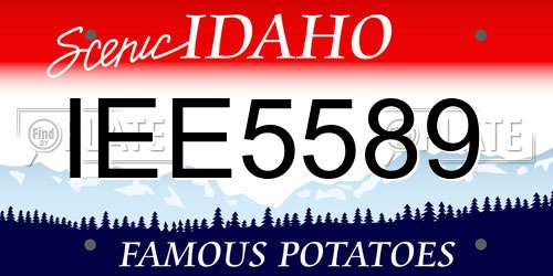 IEE5589 Idaho License Plate
