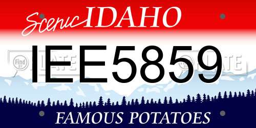 IEE5859 Idaho License Plate