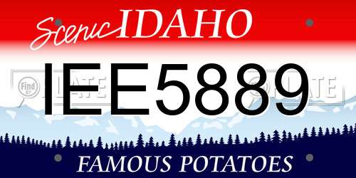 IEE5889 Idaho License Plate
