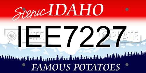 IEE7227 Idaho License Plate