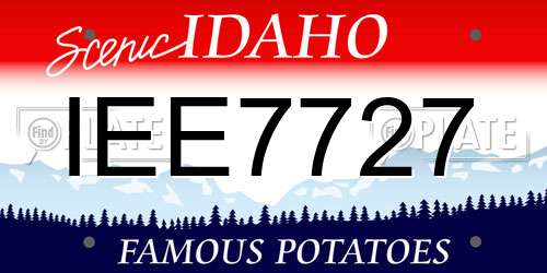 IEE7727 Idaho License Plate