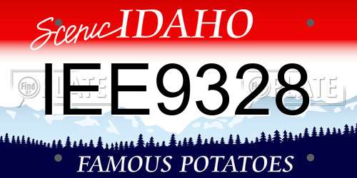 IEE9328 Idaho License Plate