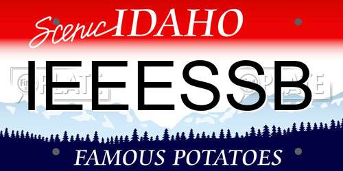IEEESSB Idaho License Plate