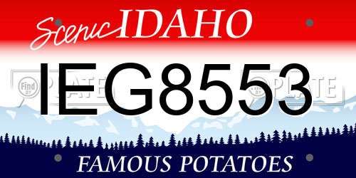 IEG8553 Idaho License Plate