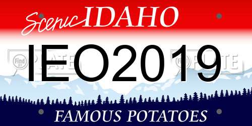 IEO2019 Idaho License Plate