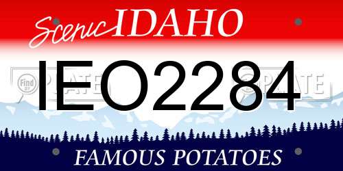 IEO2284 Idaho License Plate