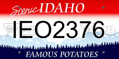 IEO2376 Idaho License Plate