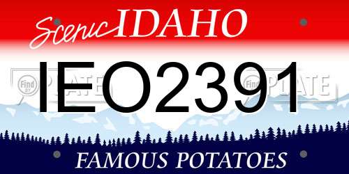 IEO2391 Idaho License Plate