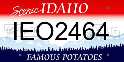 IEO2464 Idaho License Plate