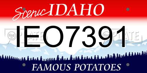 IEO7391 Idaho License Plate