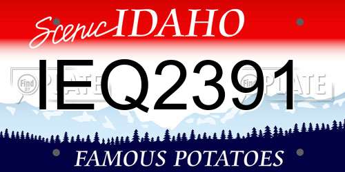 IEQ2391 Idaho License Plate