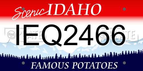 IEQ2466 Idaho License Plate