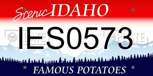 IES0573 Idaho License Plate