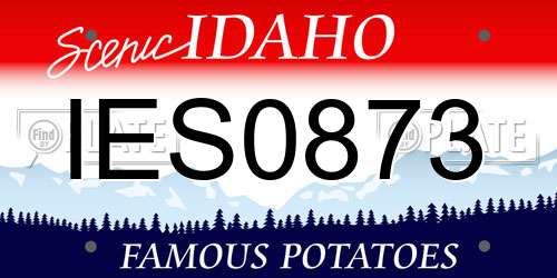 IES0873 Idaho License Plate
