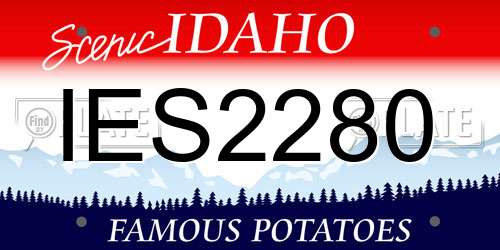 IES2280 Idaho License Plate