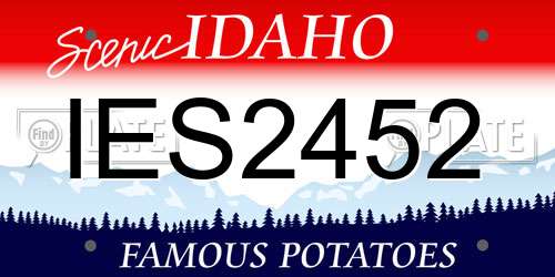IES2452 Idaho License Plate